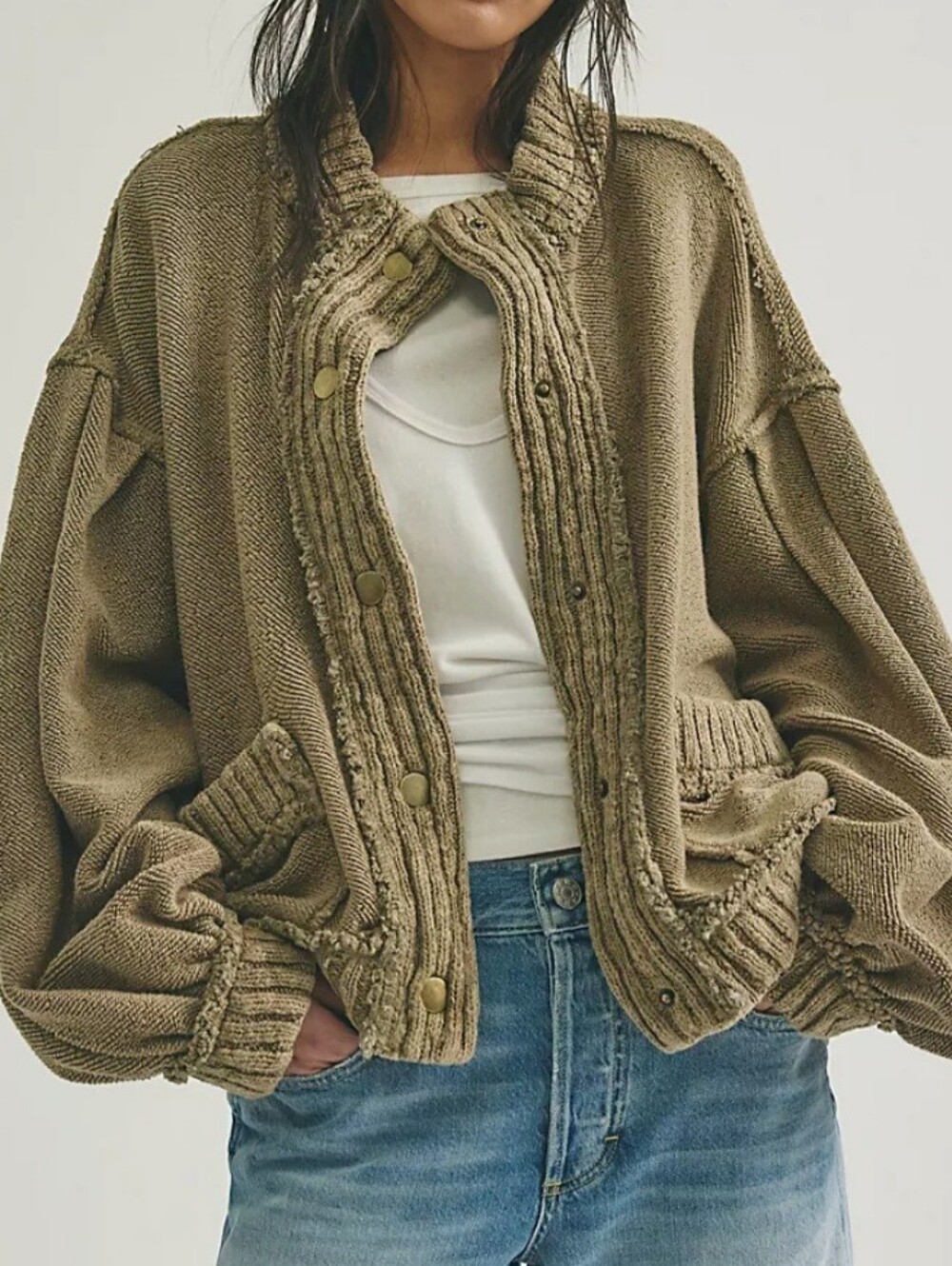 Free People We The Free Cute In The Cardi Jackat. Cotton Cardigan.  Out Of Sale